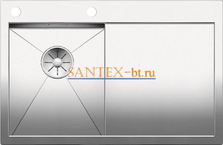 Мойка BLANCO ZEROX 4S-IF/А с клапаном-автоматом, чаша слева, нержавеющая сталь зеркальная полировка